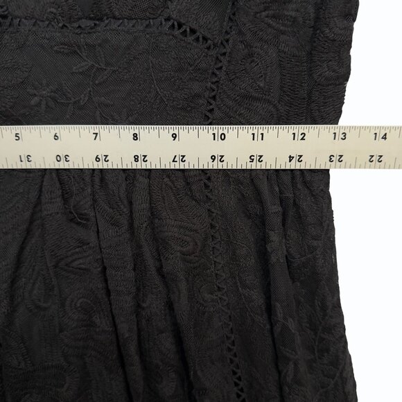Free People Mountain Laurel Lace Dress Women 2 Embroidered Crochet Midi Romantic - Picture 9 of 12